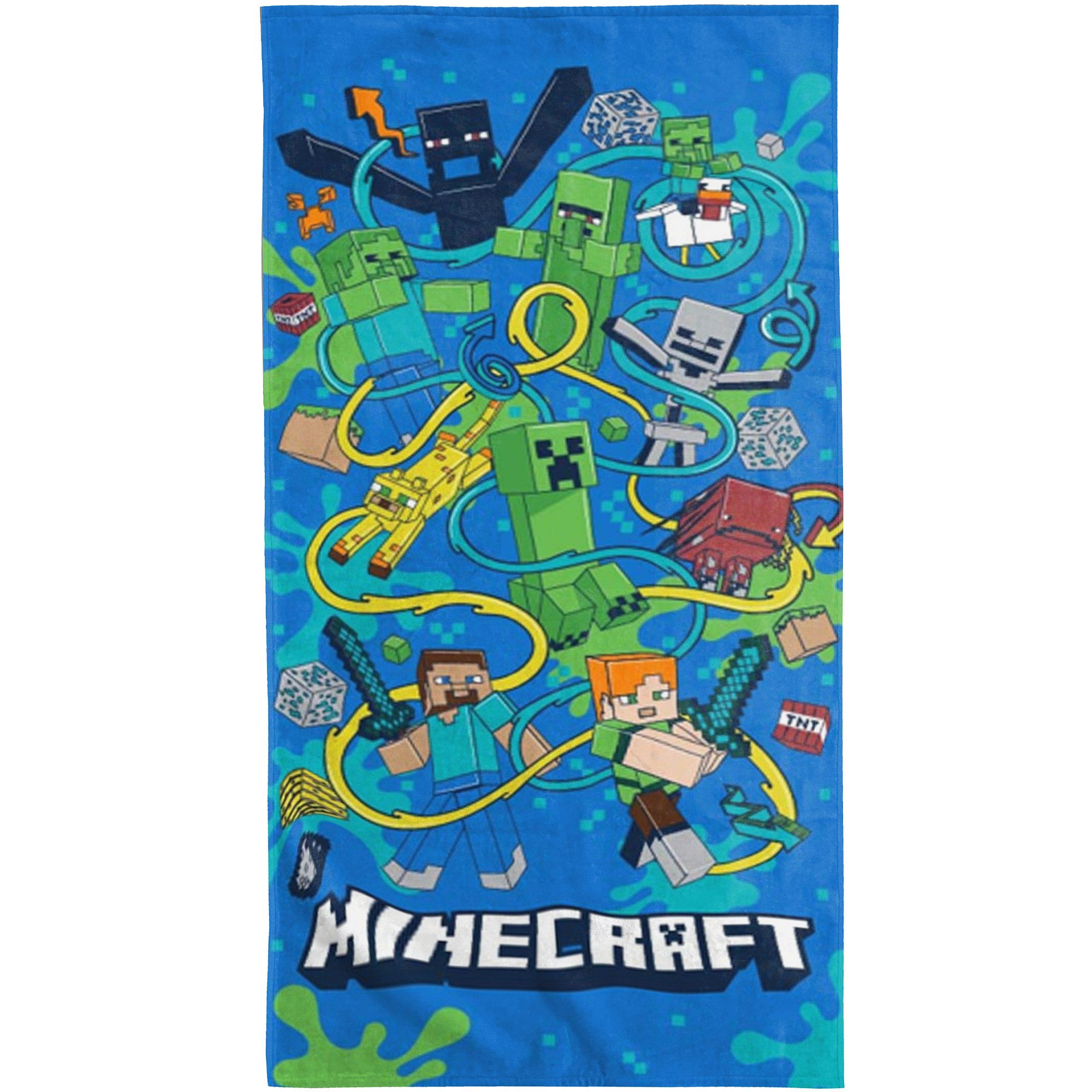 BERONAGE Strandtuch Minecraft Badetuch Slurp 75x150 cm Strandtuch Handtuch, (1-St), Frottee in Velours-Qualität