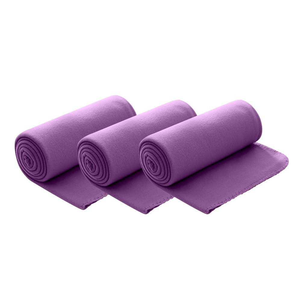Wohndecke Polar-Fleece, wometo, OEKO-TEX®, 3 Fleecedecken mit Kettel-Rand & Anti-Pilling