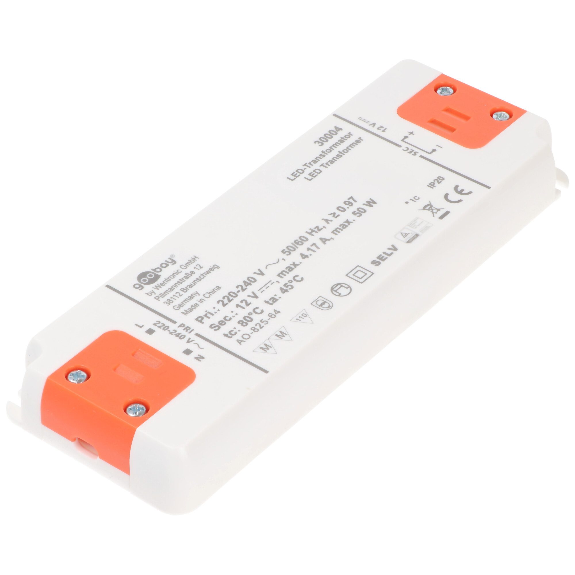 LED Taschenlampe LED-Trafo 12 V/50 W 12 V DC für LEDs bis 50 W Gesamtlast