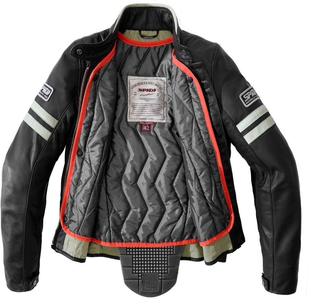 SpiDi Motorradjacke Vintage Damen Motorrad Lederjacke