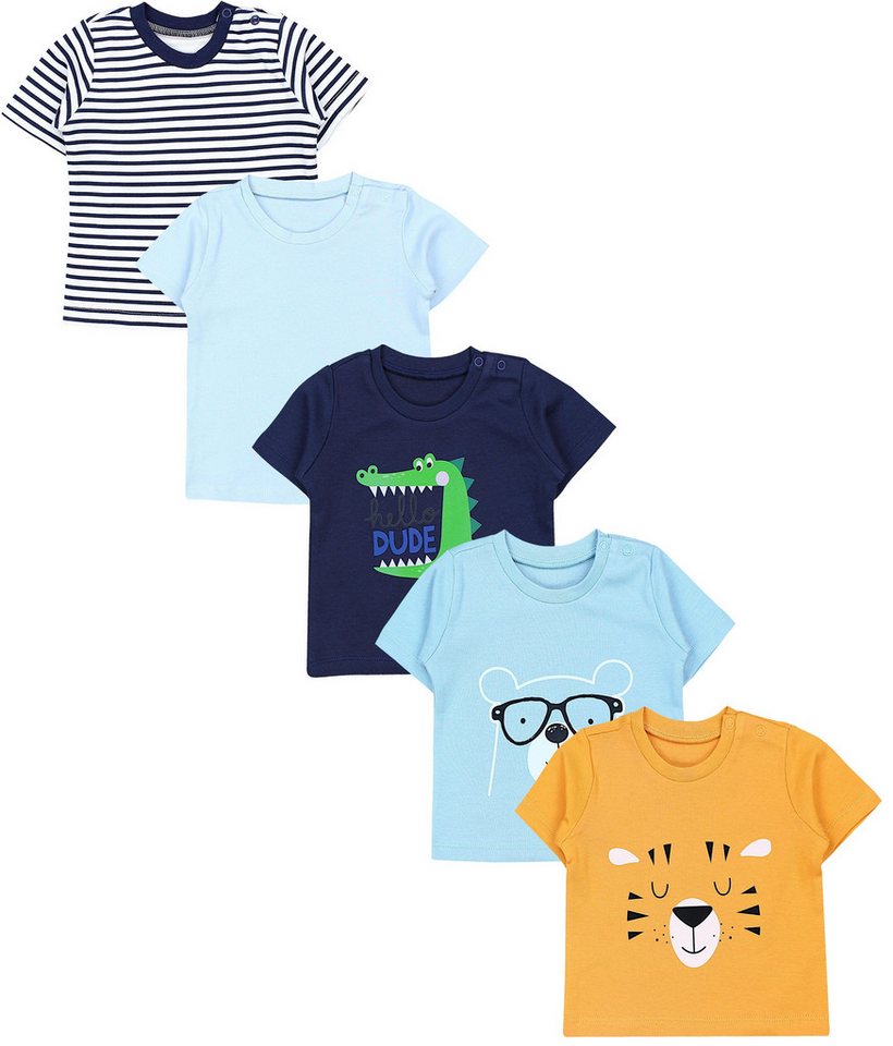 TupTam T-Shirt TupTam Baby Jungen Kurzarm T-Shirt 5er Set