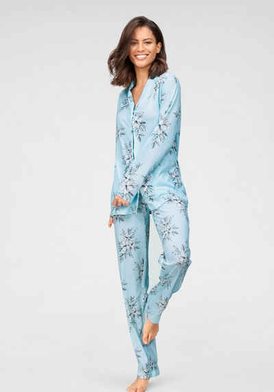 Schiesser Pyjama mit floralem Alloverdruck