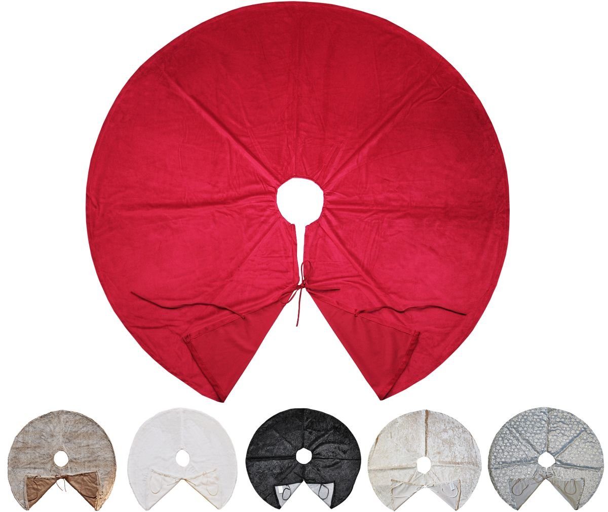 JACK Weihnachtsbaumdecke Kuschlige Christbaumdecke Rund Ø 120cm Weihnachtsb günstig online kaufen