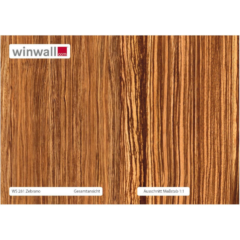 winwall Duschrückwand Duschrückwände ALU-Verbundplatte Dekor: Zebrano, (1-tlg), Wandverkleidung aus Alu