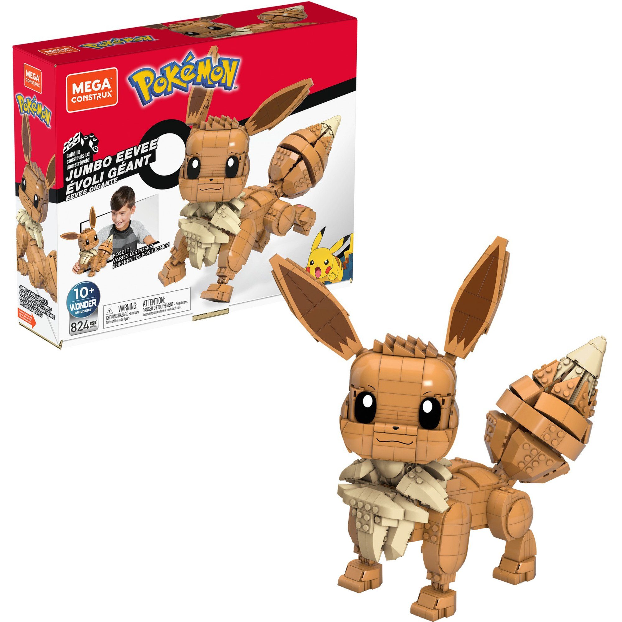 Mattel® Konstruktionsspielsteine Pokémon Jumbo Evoli