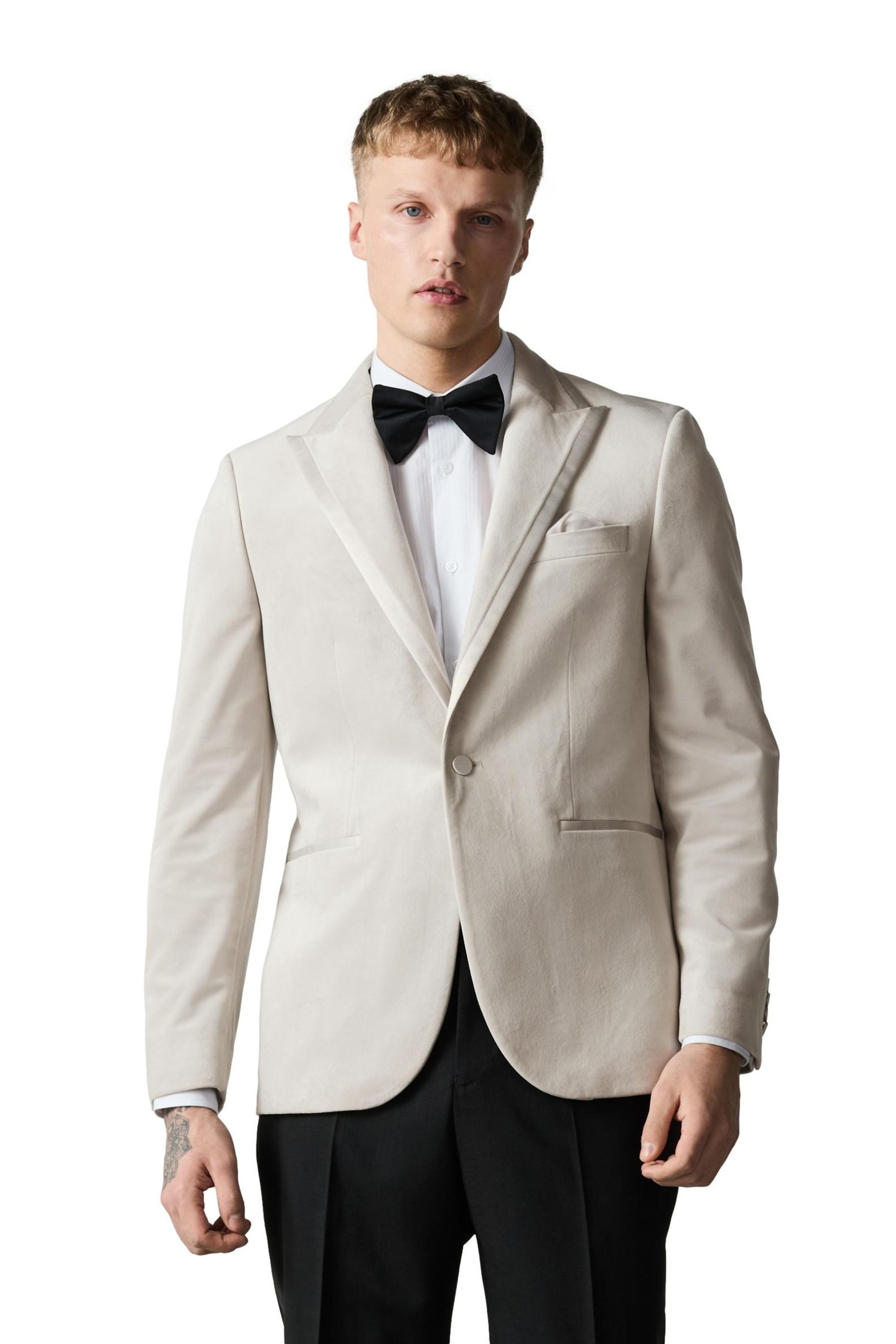 Next Sakko Self Slim Fit Sakko aus Samt mit Revers (1-tlg)