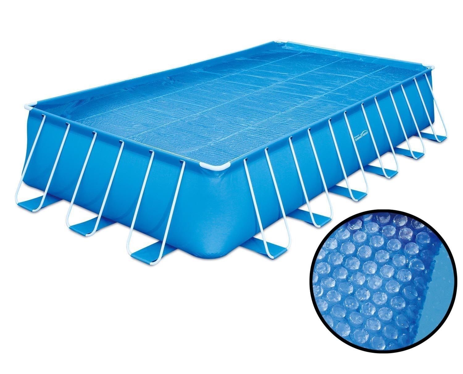 SUMMER WAVES Pool-Abdeckplane Solarfolie 5,48x2,74cm, Solar Pool Plane Abdeckung Solar Poolheizung