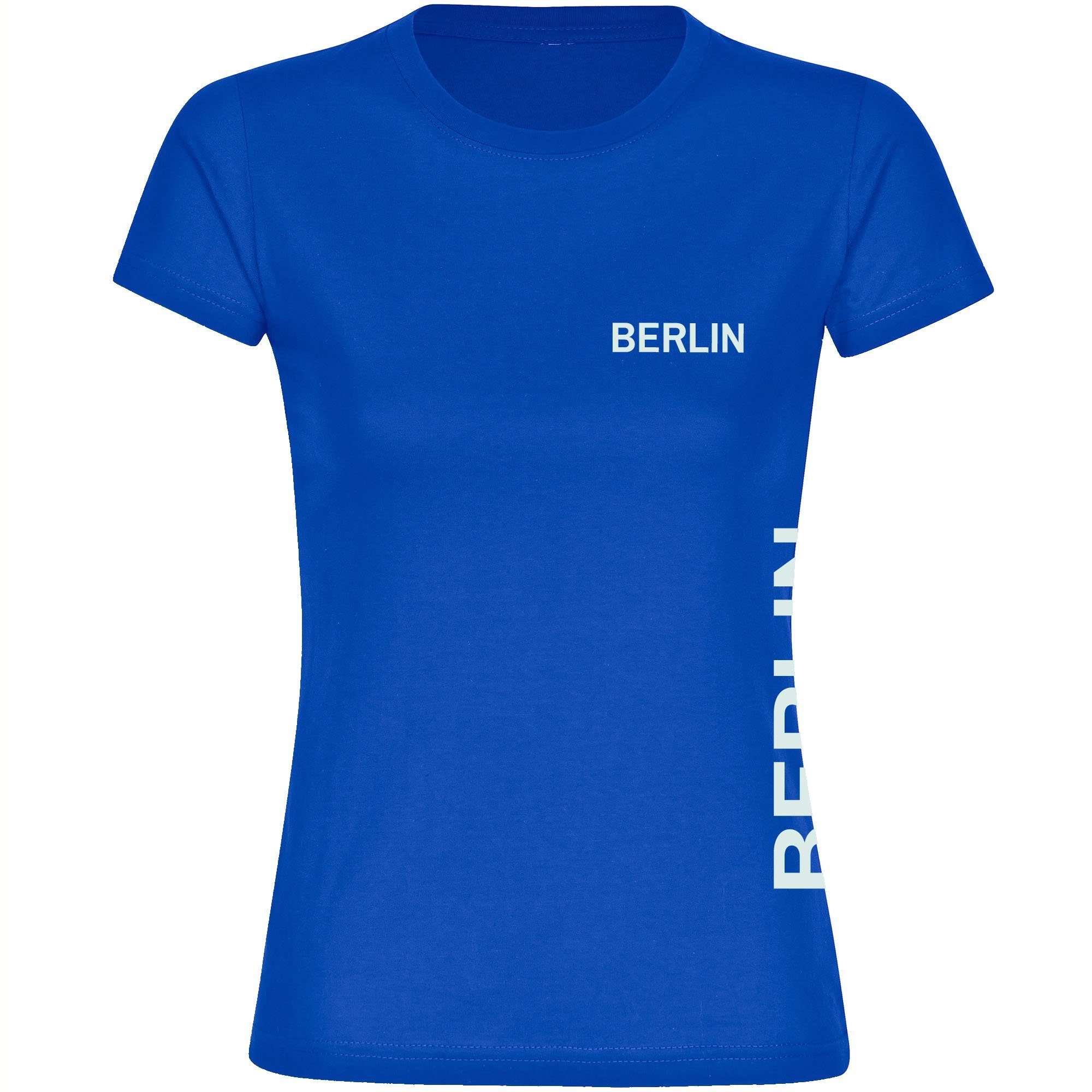 T-Shirt Damen Berlin blau - Brust & Seite - Frauen