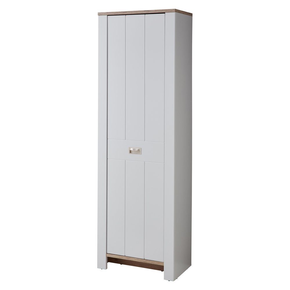 Lomadox Schuhschrank DEVON36 Garderobenschrank schmal matt grau mit