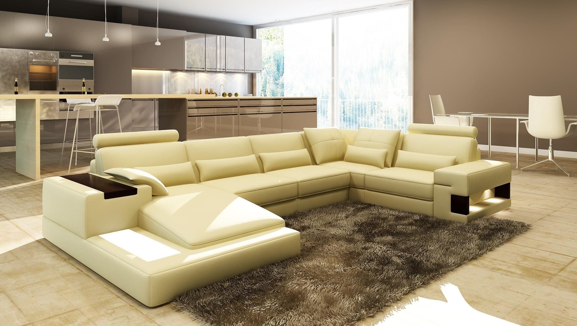 Xlmoebel Wohnlandschaft Ecksofa in U-Form mit modernem Design und hochwertiger Polsterung, Ecksofa in U-Form, Hergestellt in Europa