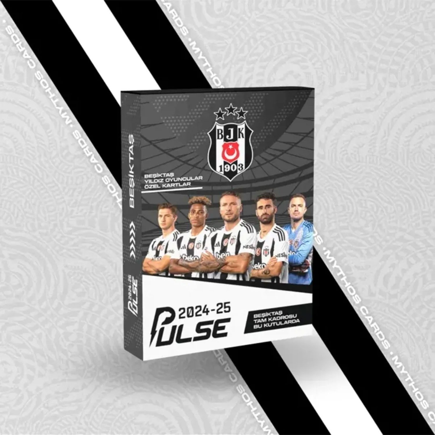 Jungengel Sammelkarte Beşiktaş 2024/2025 Fußballkarten Sammelkarten Besiktas 12x Stück, Offiziell lizenziertes Produkt, Perfekt zum Tauschen & Sammeln