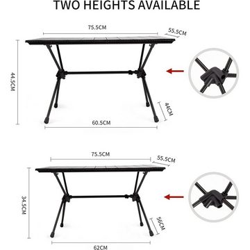 XDeer Klapptisch Campingtisch Klapptisch Klein Tragbar Camping Tisch, aus Aluminium Ultraleicht Campingtisch zum Garten Wandern