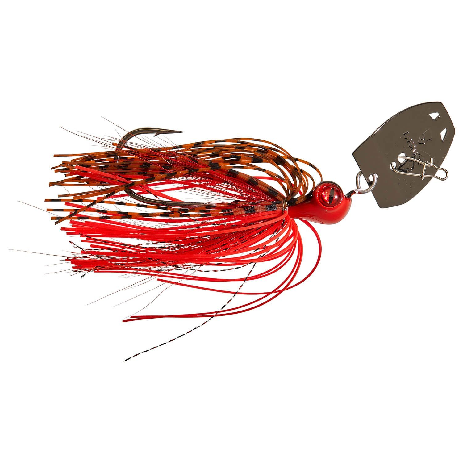 Gunki Fishing Kunstköder Gunki Boomer Blade Jig Chatterbait 21g, (1-St) Red Devil M.S