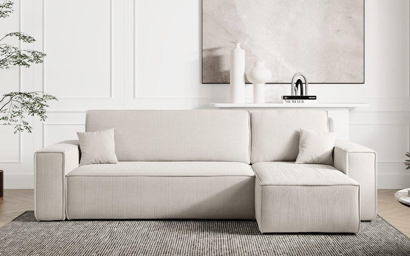 Compleo Ecksofa Cordsofa, Modern Couch-L, universelle günstig online kaufen