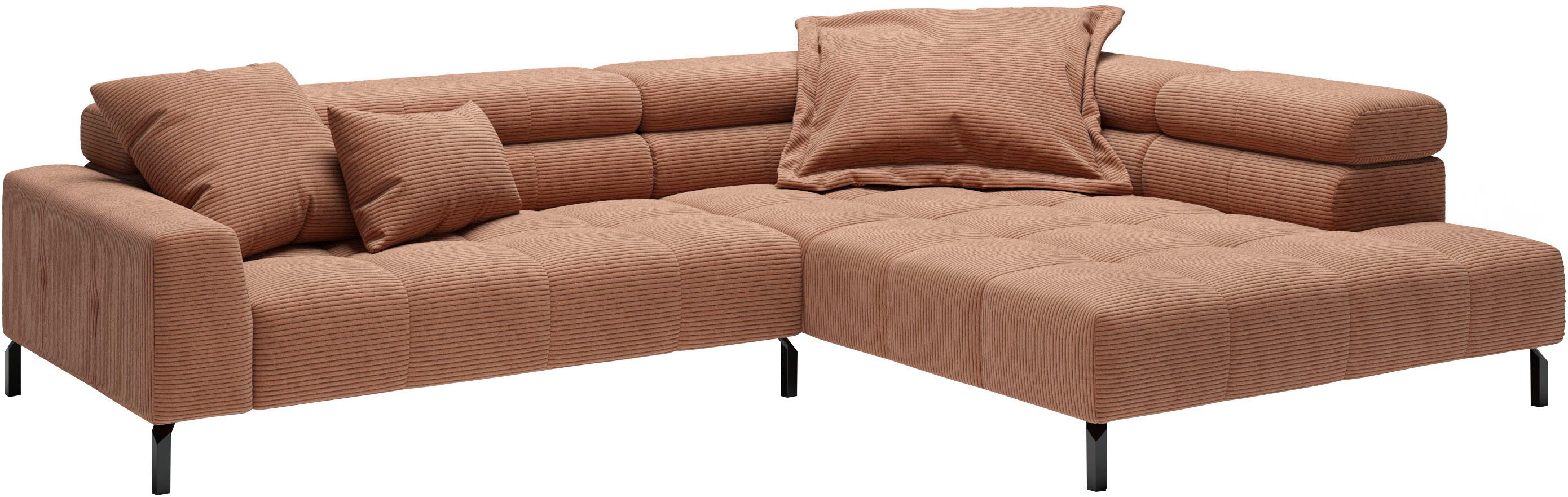 PLACES OF STYLE Ecksofa "Claya, L-Form, incl. Kopfteilverstellung, Breite 3 günstig online kaufen