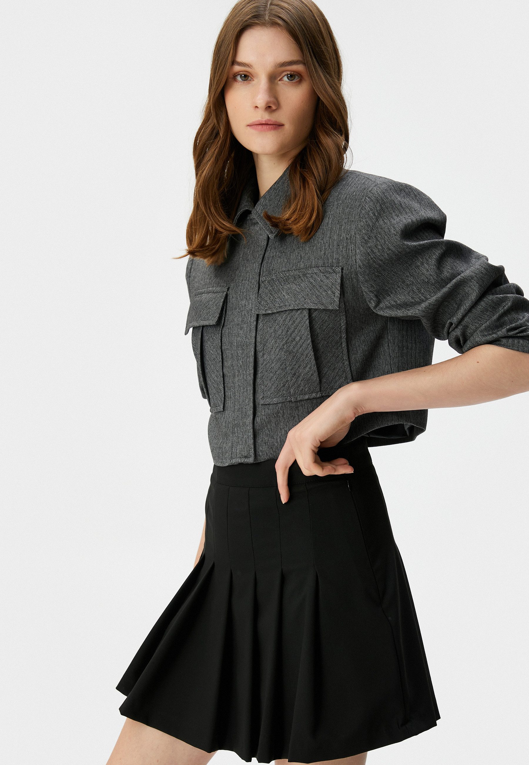 Koton Sommerrock Mini Länge Dickes Plissee Sommerrock günstig online kaufen