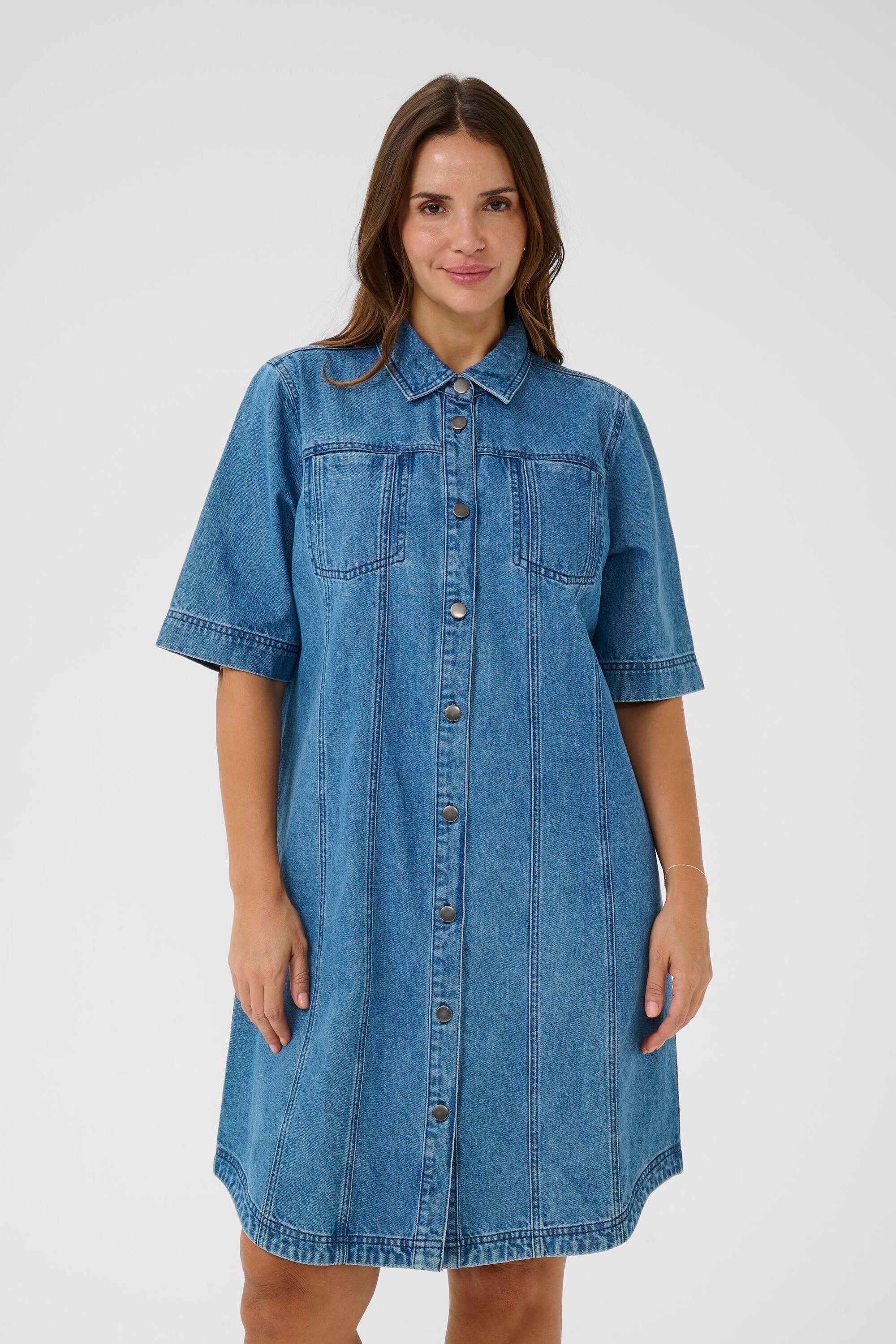 KAFFE Curve Jeanskleid Denimkleid KCvalia Große Größen