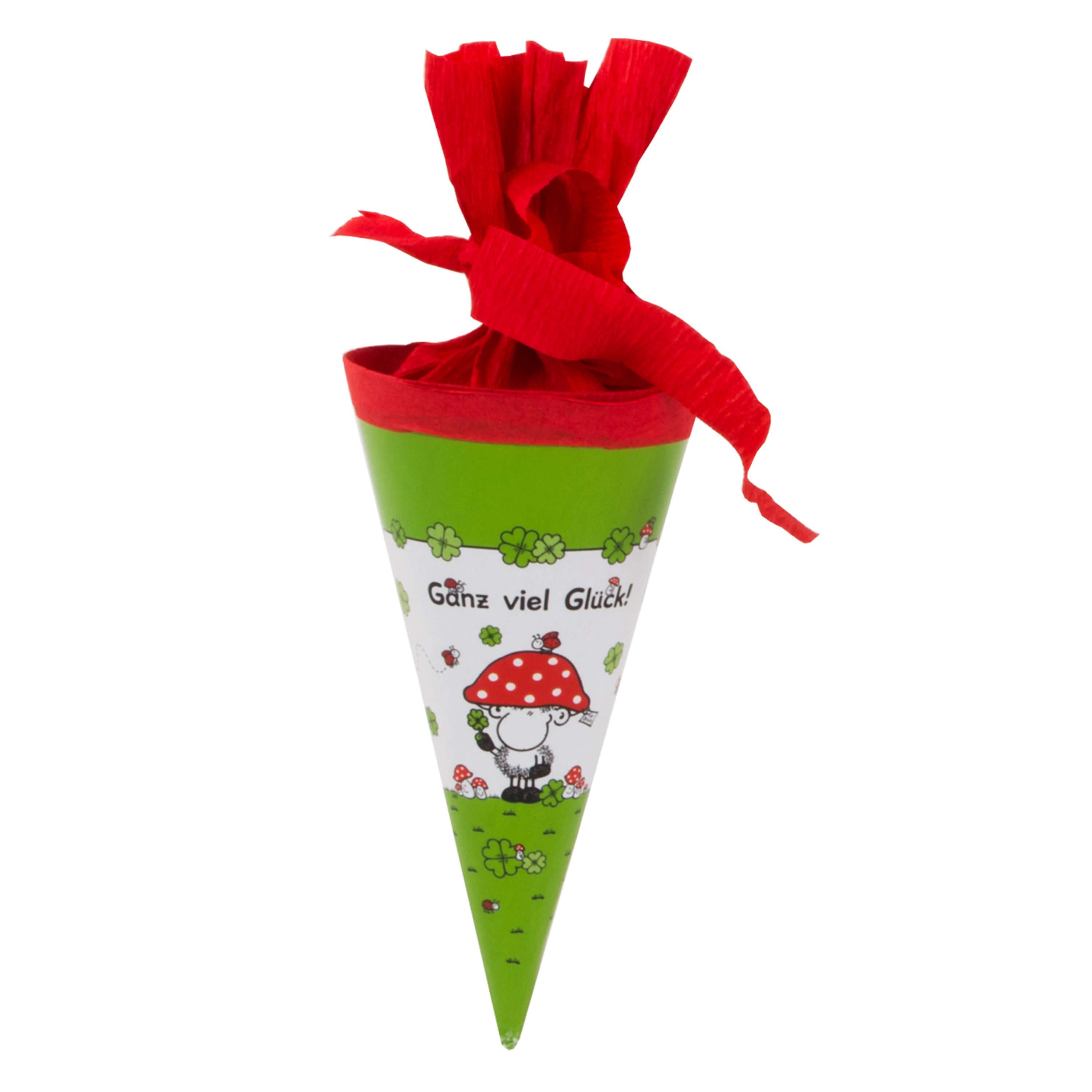 Goldbuch Schultüte Goldbuch Geschenktüte Ganz viel Glück - 15cm, Verschluss Filz