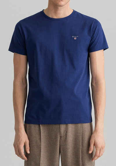 Gant T-Shirt »ORIGINAL SS T-SHIRT« kleine Kontrast-Logostickerei