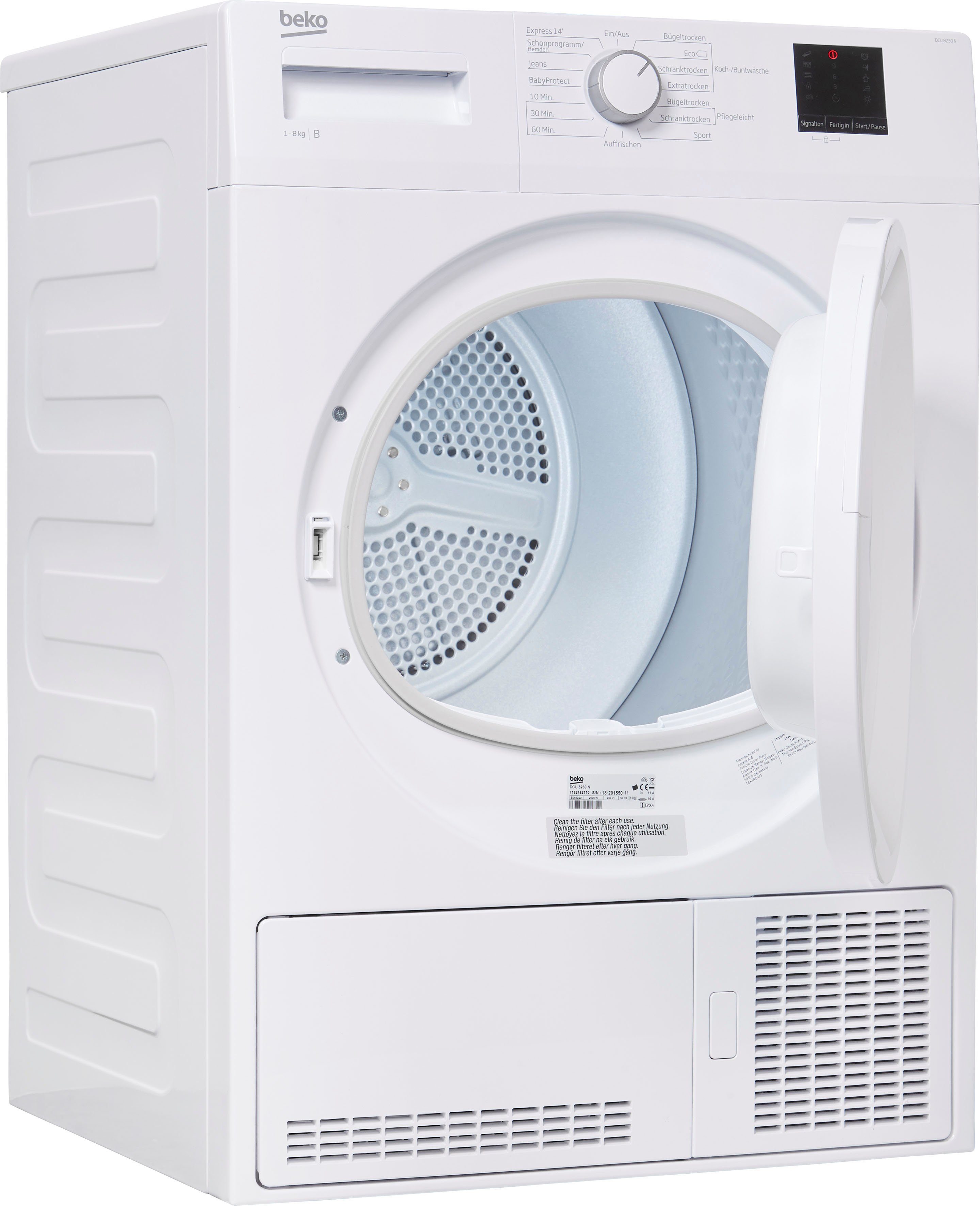 BEKO 8230 DCU Kondenstrockner N, kg 8