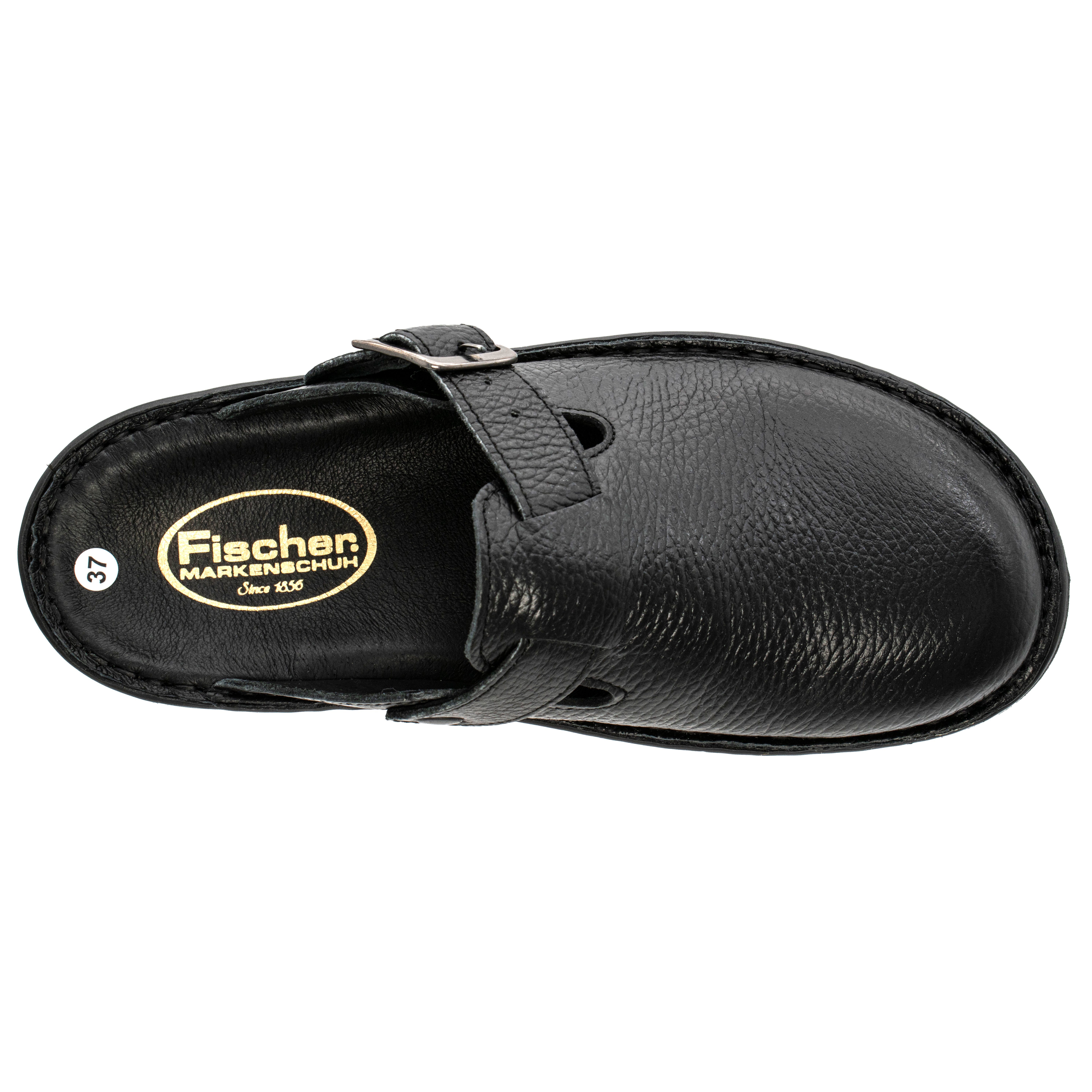 Fischer-Markenschuh Sina Pantolette aus Nappaleder, gepolstertes Lederfußbett