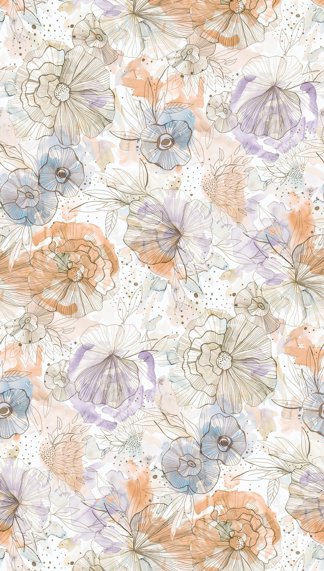 A.S. Création Fototapete Aquarell Dreams Blumen-Tapete günstig online kaufen
