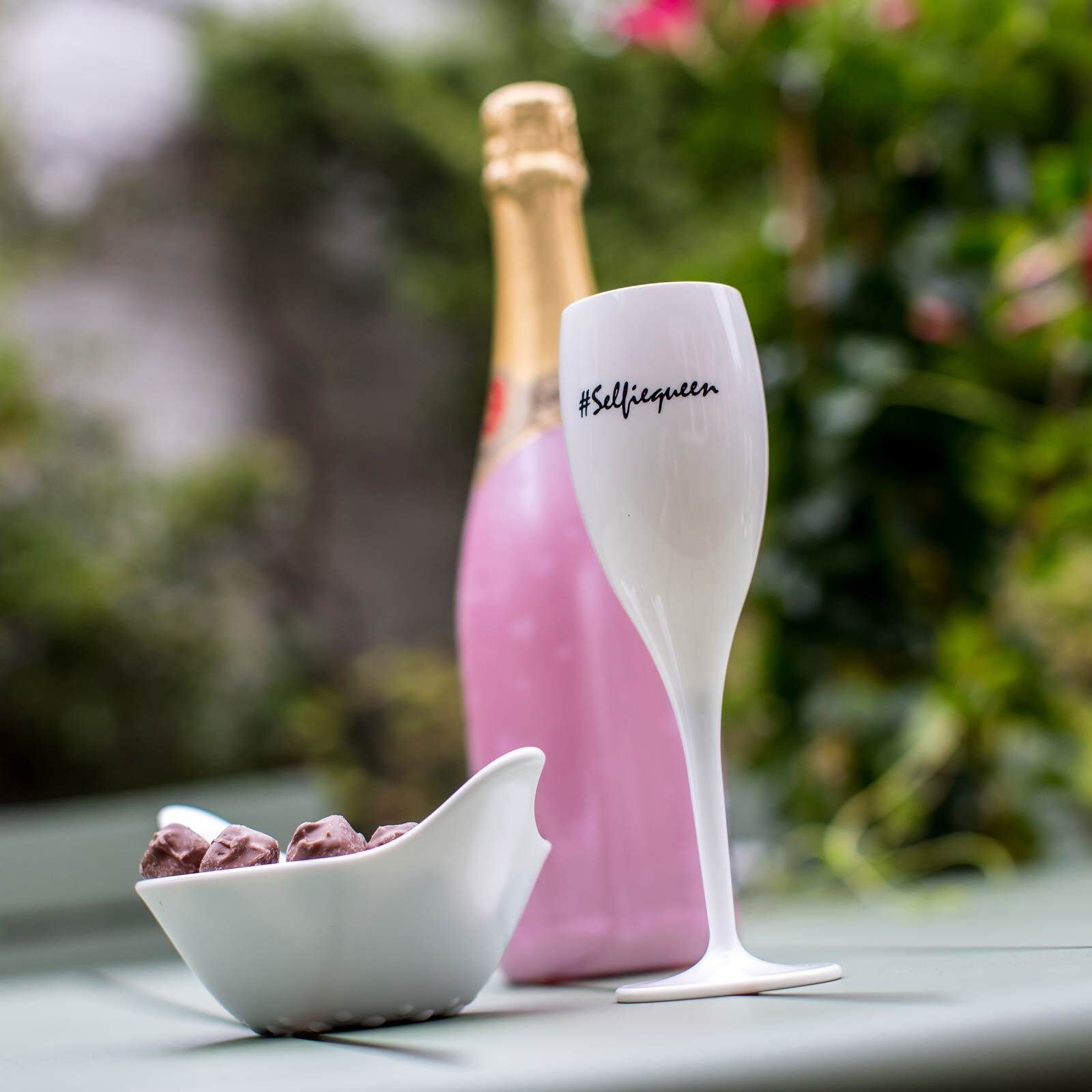 KOZIOL Sektglas CHEERS NO. 1 Sektglas Superglas mit Druck 100 ml, 1-tlg., Kunststoff