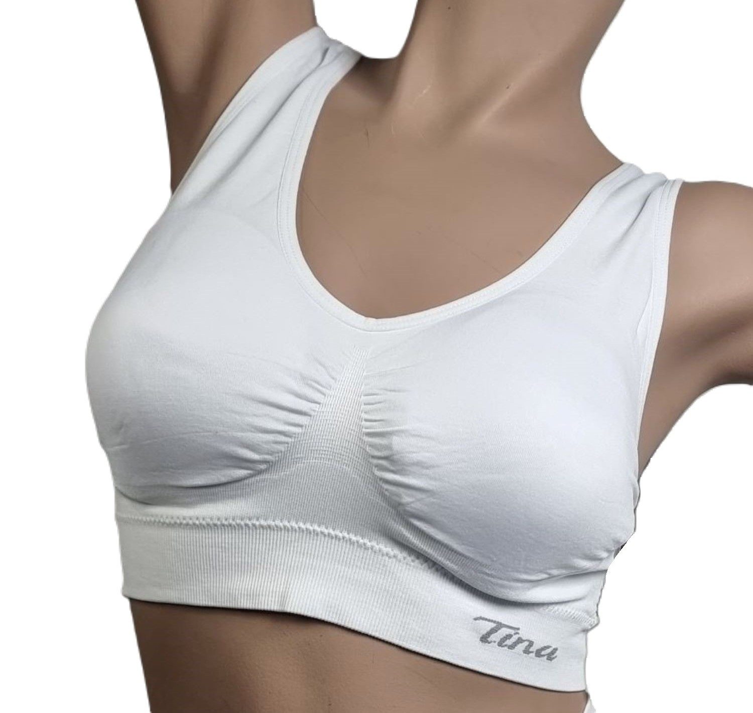 Dekker Bustier "Princess Dessous " Seamless Bustier/BH super Passform gefütterte Cup (Packung, 2 Stück) Logogschriftzug "Tina"