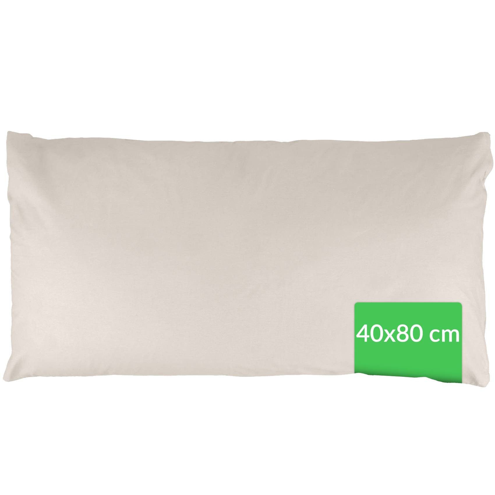 Kisska Kissenbezug LUNA Kissenüberzug Sofakissenbezug Kopfkissenbezug, (1 Stück), Atmungsaktiv, aus Baumwolle 80x40 Beige