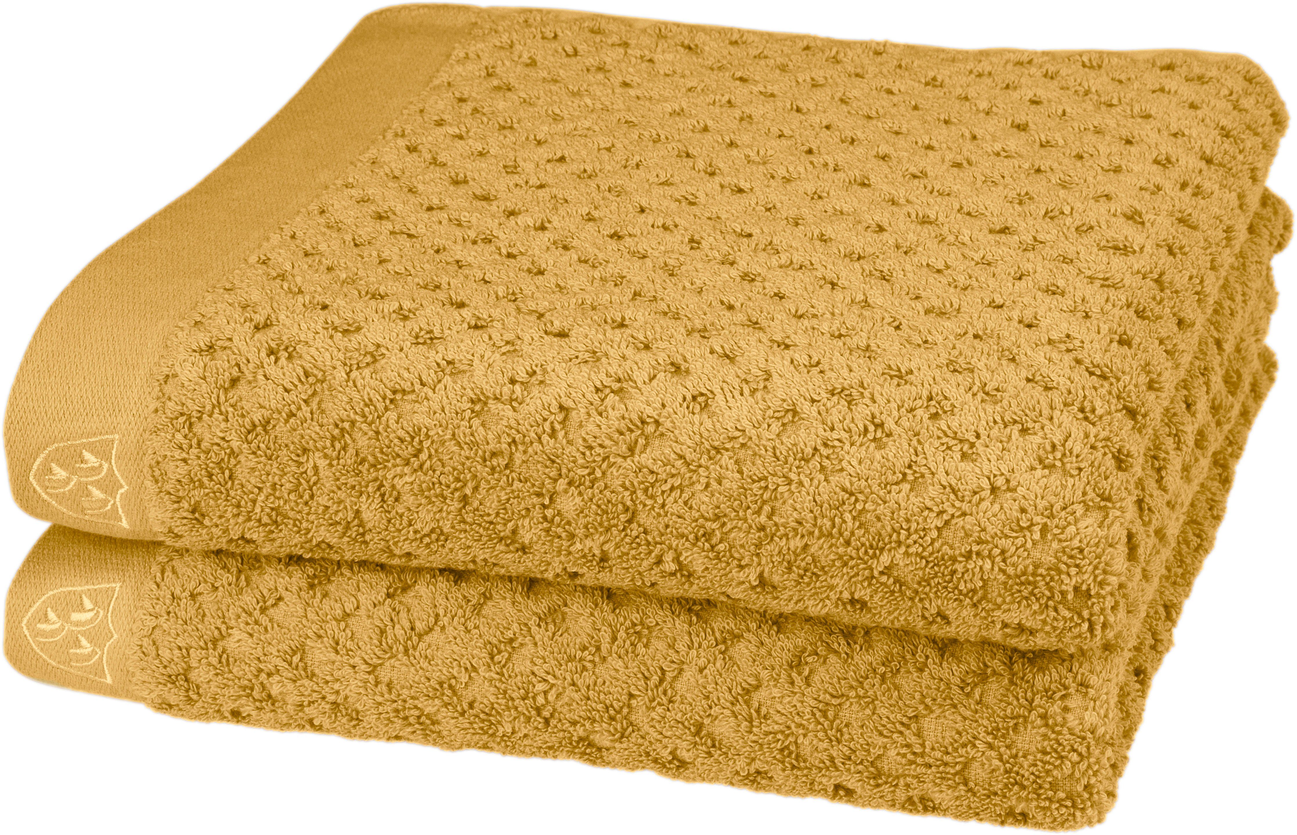 ROSS Handtücher Harmony, Frottier (Packung, 2-St), 100 % Baumwolle, Hoch Tief Struktur, viele Farben