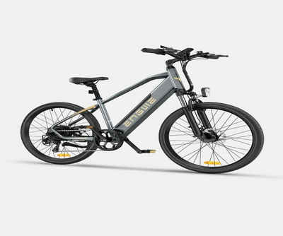 ENGWE E-Bike ENGWE P26 EU Elektrofahrrad, 250W Motor 576WH Batterie, Grau, 48 Gang, Frontmotor, 612,00 Wh Batterien