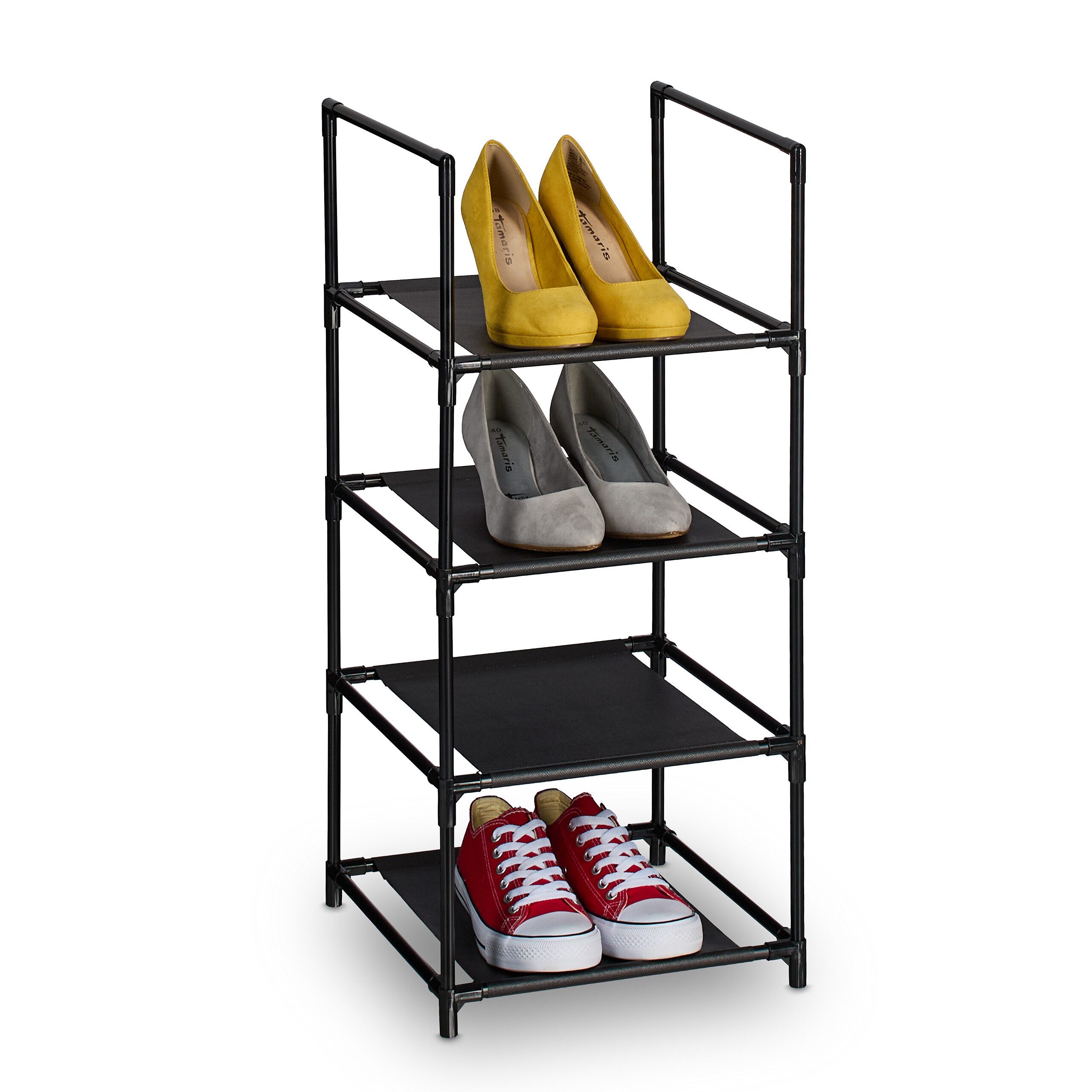 relaxdays Schuhregal schmal, 4 Ebenen günstig online kaufen