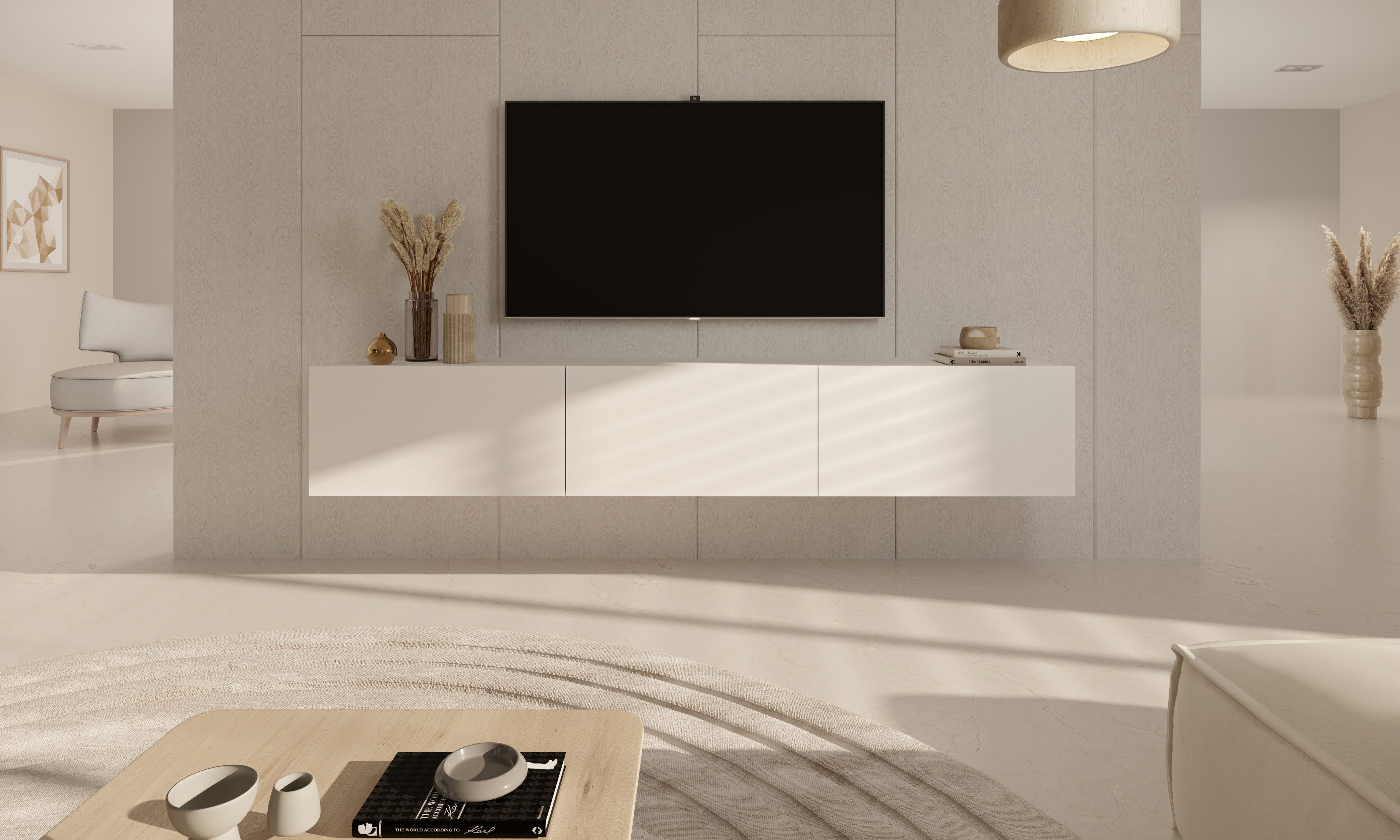 Raumhirsch Furniture Lowboard Dallas (Einzelmöbel, TV-Lowboard), Soft-Close, Kabeldurchführung