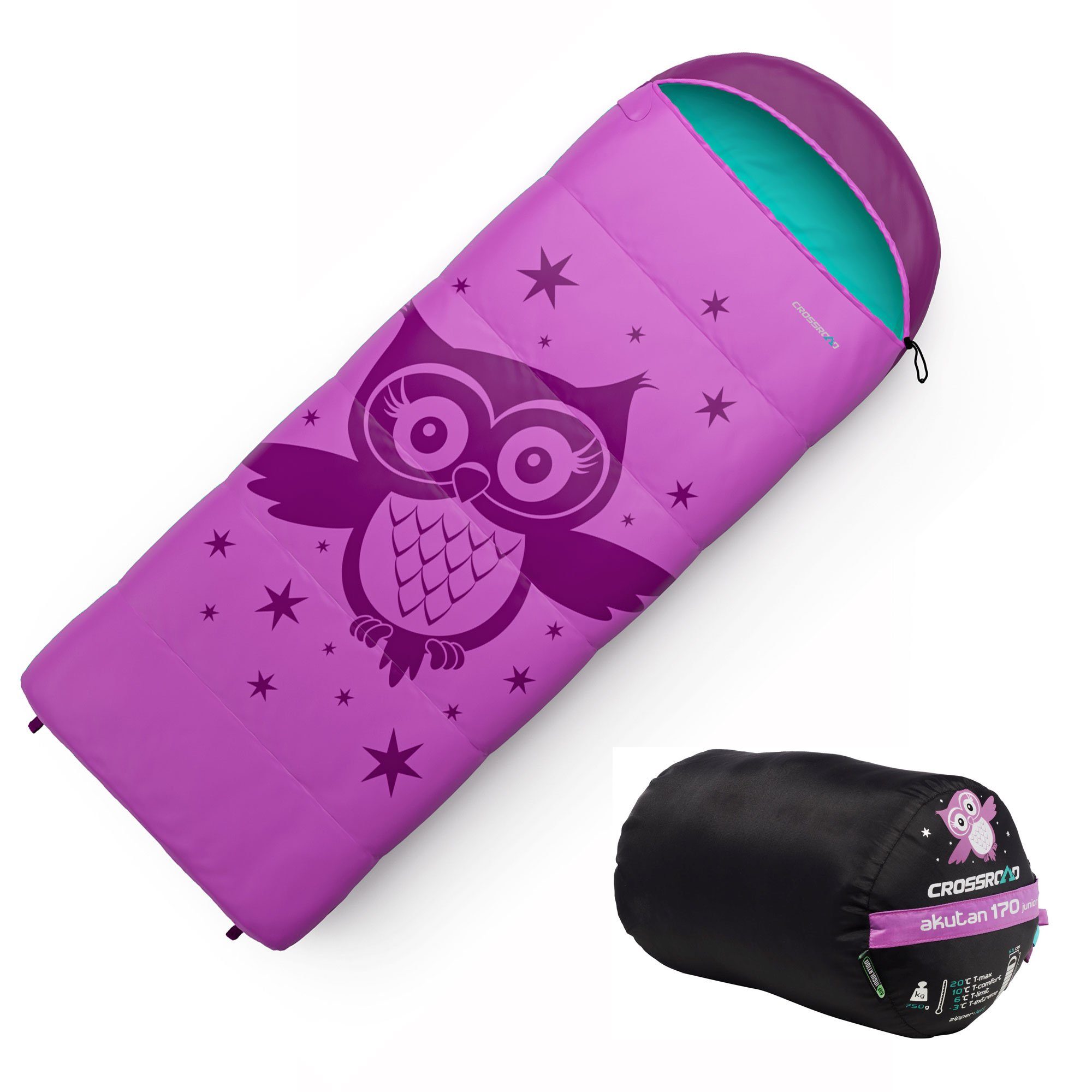 Mumienschlafsack Crossroad Akutan Deckenschlafsack Mädchen Schlafsack pink EULE