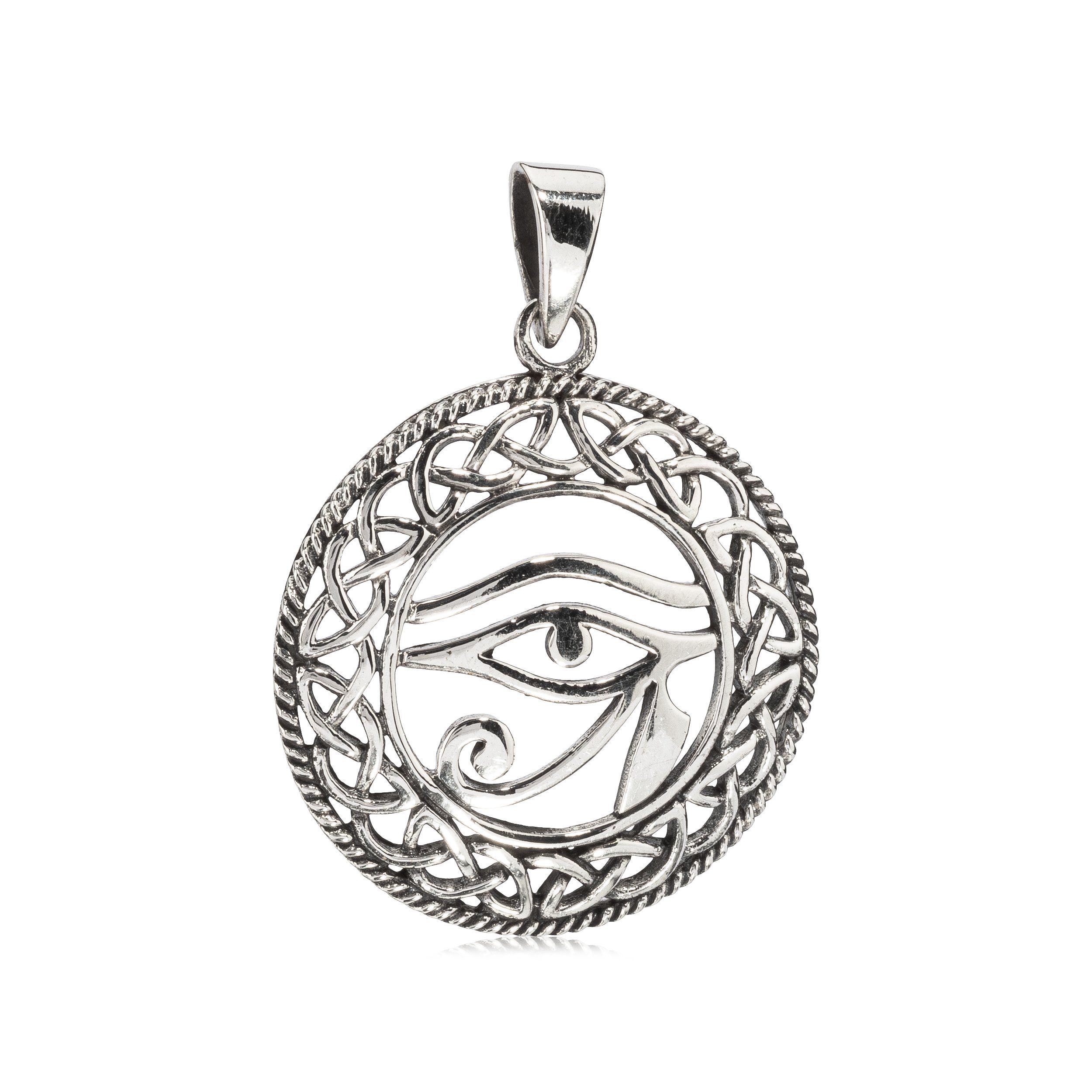 NKlaus Kettenanhänger Kettenanhänger Auge des Horus 925 Silber 3cm ägyp, 925 Sterling Silber Silberschmuck für Damen