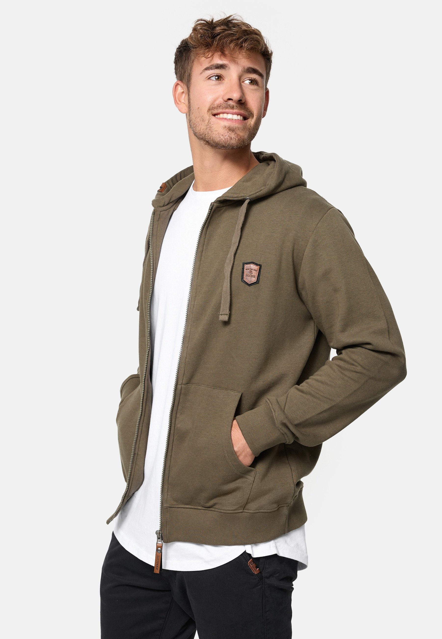 Indicode Kapuzensweatjacke Herren Braidwood Hoodie Sweatjacke Herrenjacke