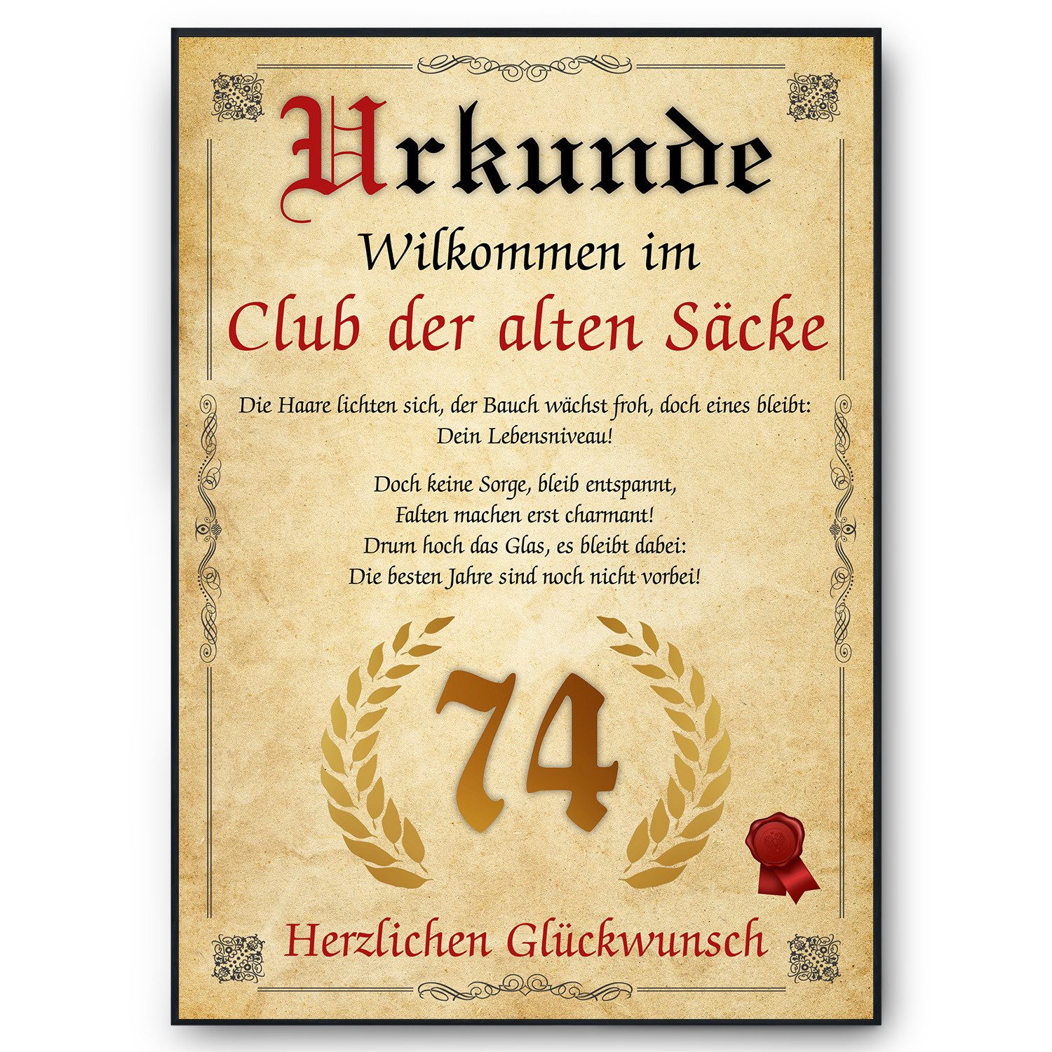 Tigerlino Poster Geburtstag Mann Geschenk Lustige günstig online kaufen