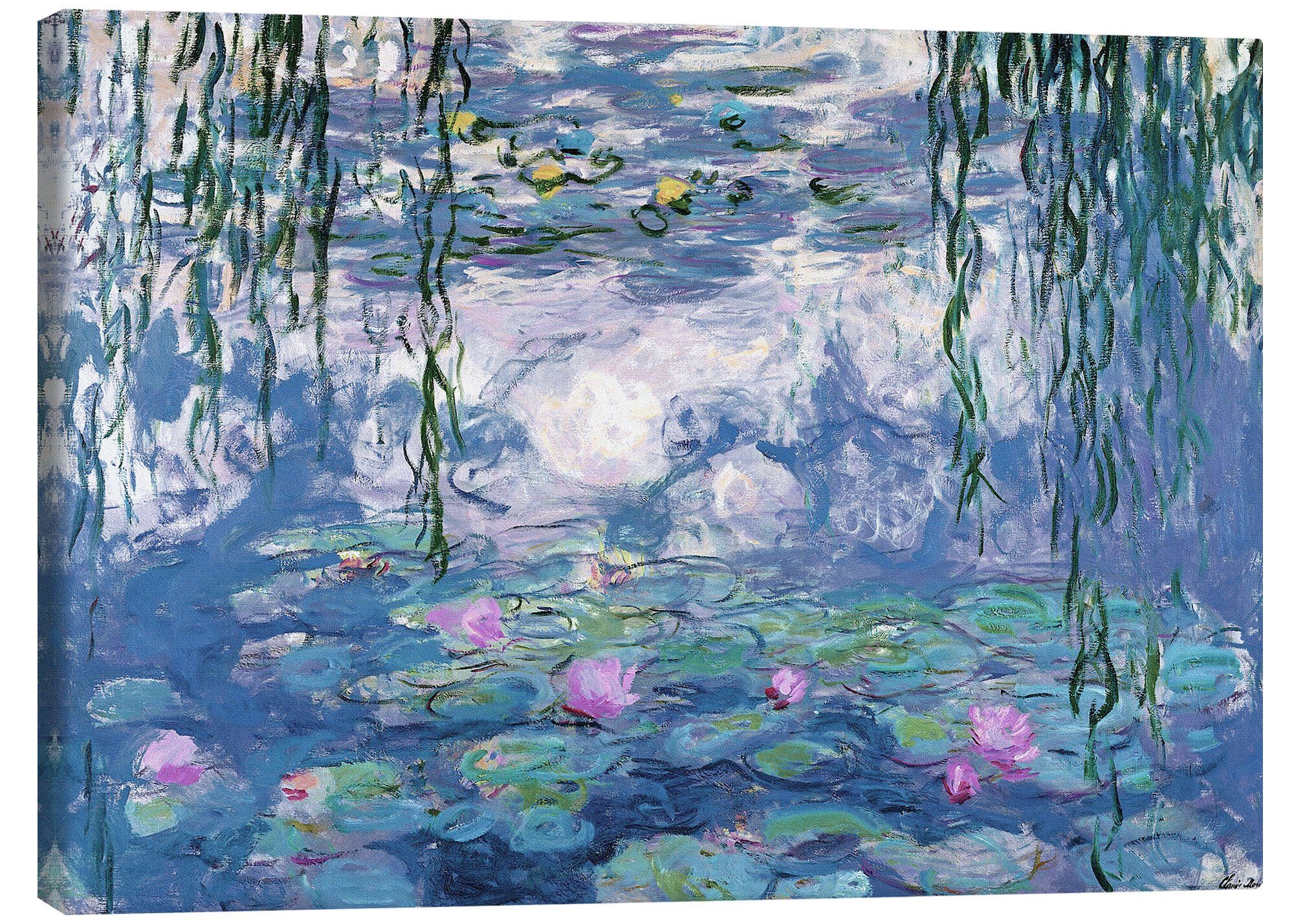 Posterlounge Leinwandbild Claude Monet, Seerosen, Wohnzimmer Malerei