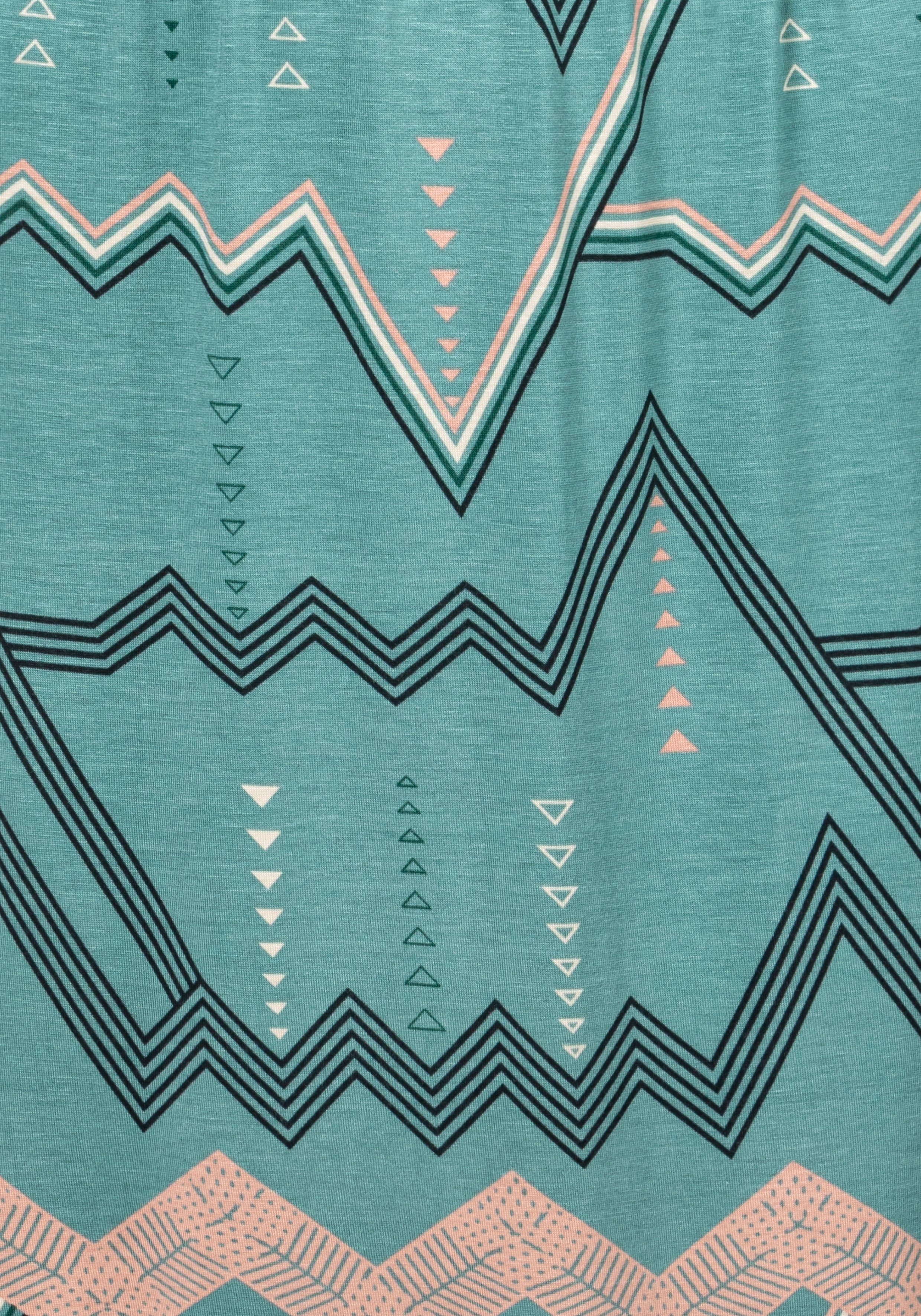 LASCANA Sleepshirt grafischem Zick-Zack mit Muster khaki-allover