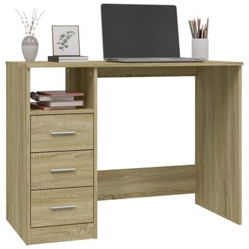 vidaXL Schreibtisch Schreibtisch mit Schubladen Sonoma-Eiche 102x50x76 cm