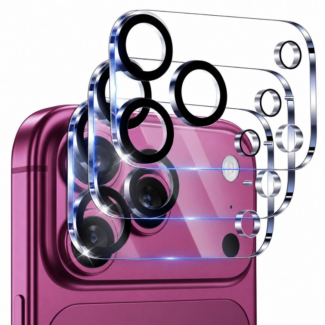 SmartUP Kameraschutzglas 3x Schutzglas für Apple iPhone 18 Pro Kamera Glas Linse Schutz 9H für Apple iPhone 18 Pro, 3 Stück, Rundumschutz, passgenaue Verarbeitung