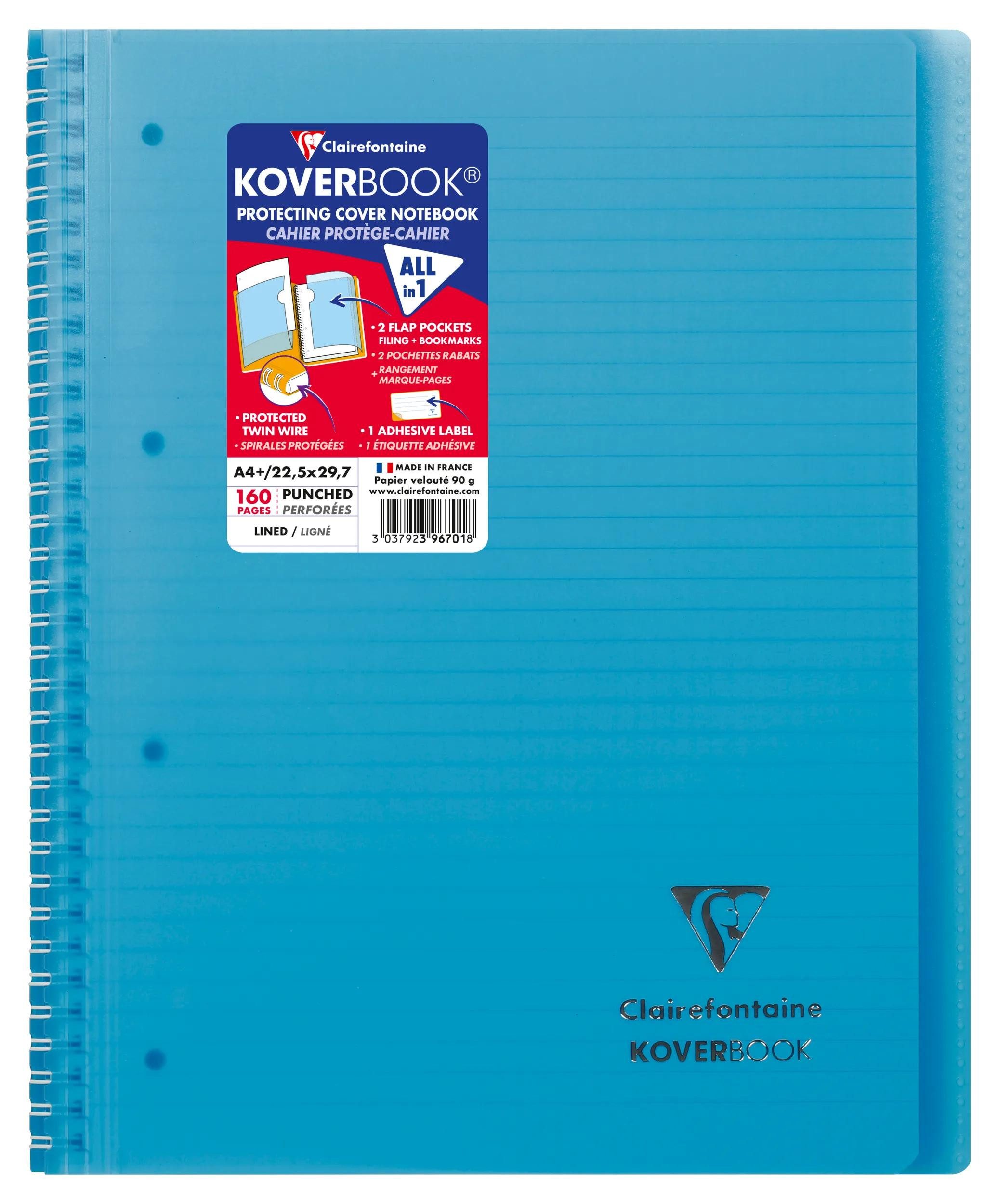Thumbnail - CLAIREFONTAINE Notizheft 5x Koverbook Collegeblock A4+ 80 Blatt Farben Sortiert 396701C