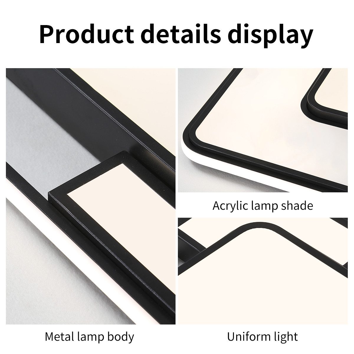 style home LED Deckenleuchte Modern Deckenlampe für Wohnzimmer Schlafzimmer, 90W-Dimmabr 3000-6000K, LED fest integriert, warmweiß bis kaltweiß dimmbar mit Fern – Bild 4 von 5