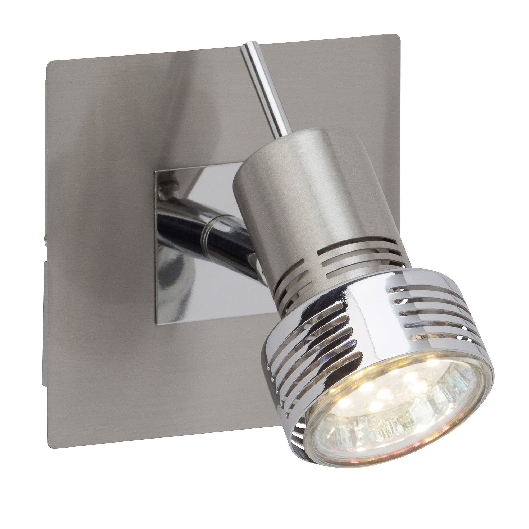 Brilliant Wandstrahler Kassandra, LED wechselbar, Warmweiß, LED Wandspot eisen/chrom