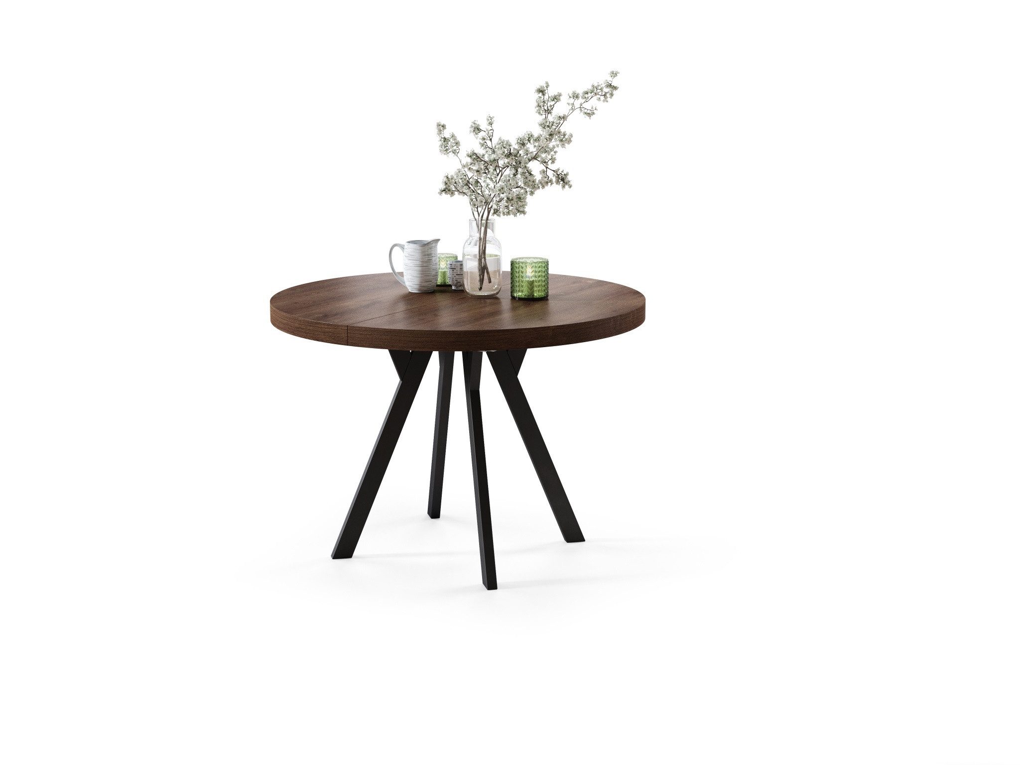 designimpex Esstisch Design Esstisch Vito rund Küchentisch Ausziehtisch Esszimmertisch oval, Esstisch, Esszimmertisch, Tisch, Ausziehtisch, Küchentisch, Esszimmer