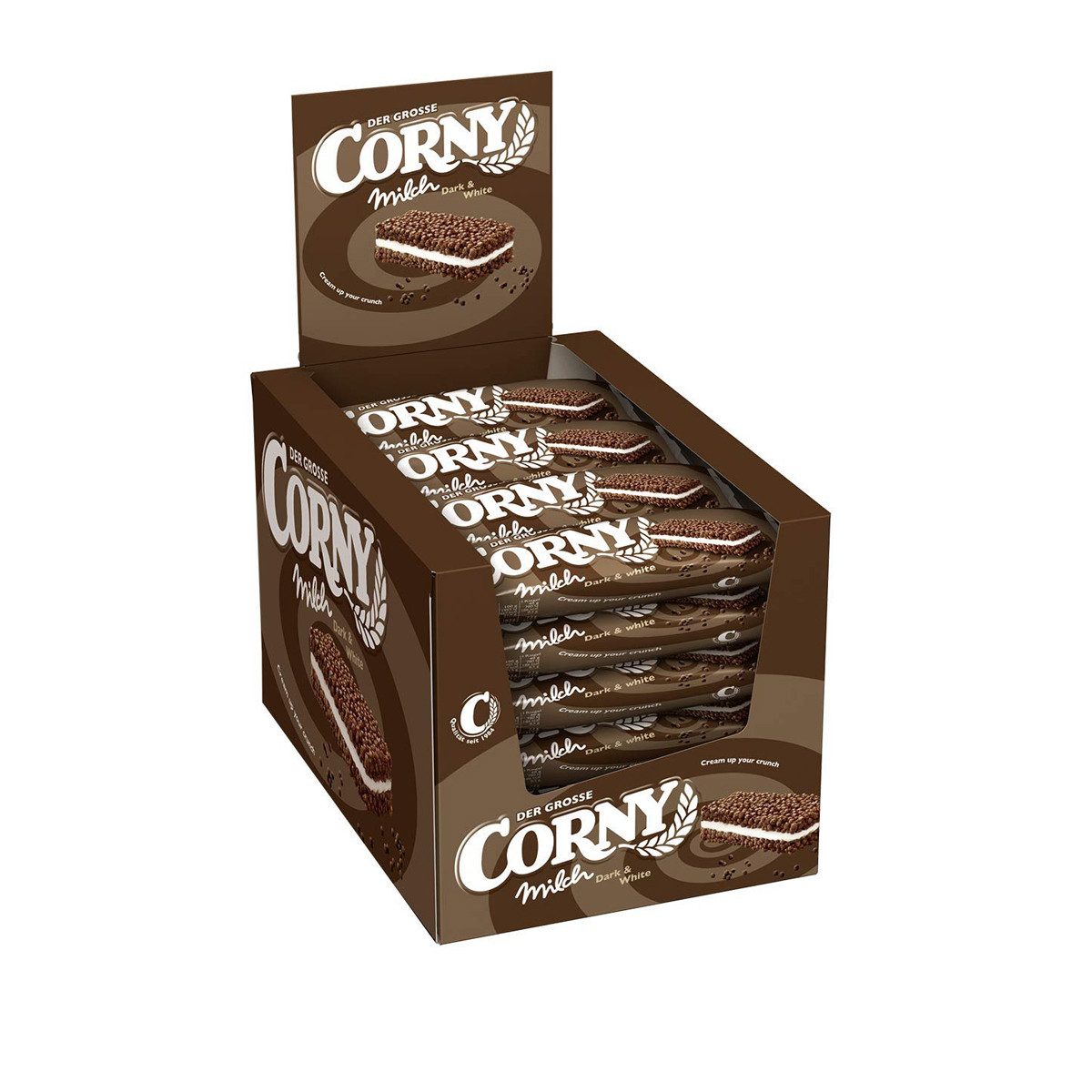 CORNY Cerealien, Corny Der Grosse Milch Dark und White Müsliriegel 40g 24er Pack