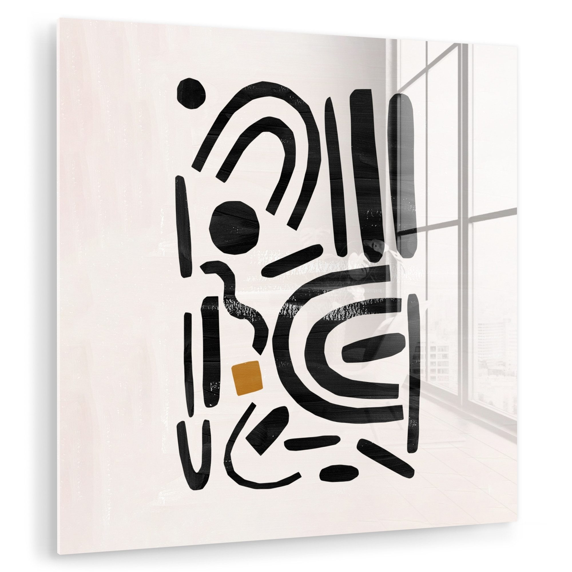 Acrylglasbild Abstrakt - Kunst - Formen - Schwarz