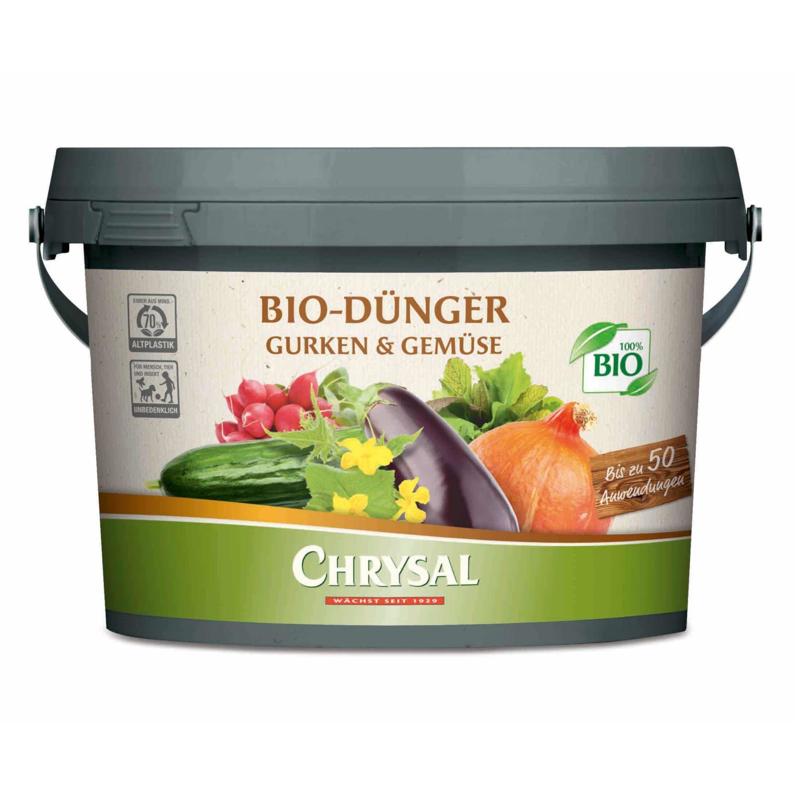 Chrysal Gemsednger Bio-Dnger Gurken & Gemse 1 kg, 1 kg Eimer