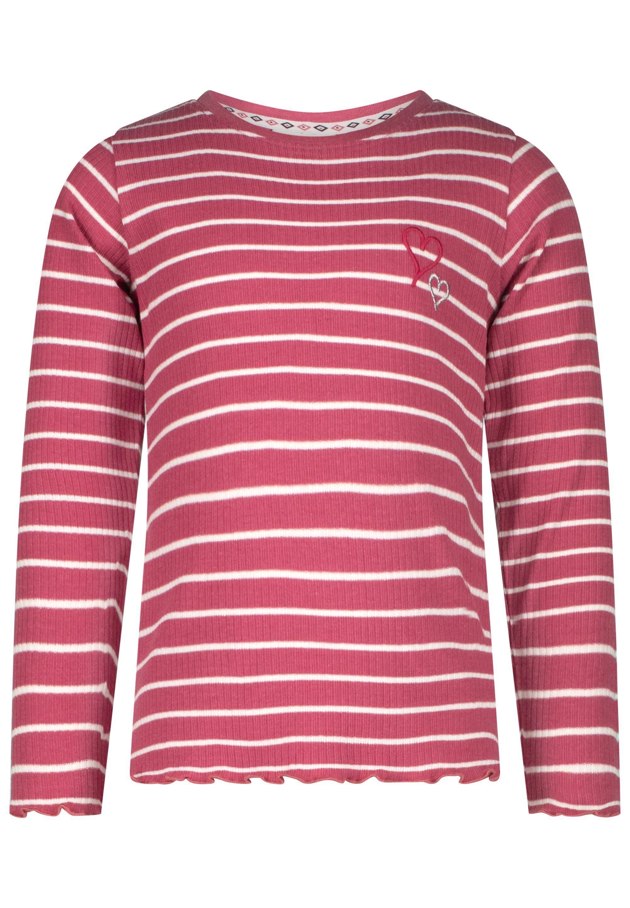 SALT AND PEPPER Langarmshirt Amazing mit trendigem Streifenmuster rosa, weiß