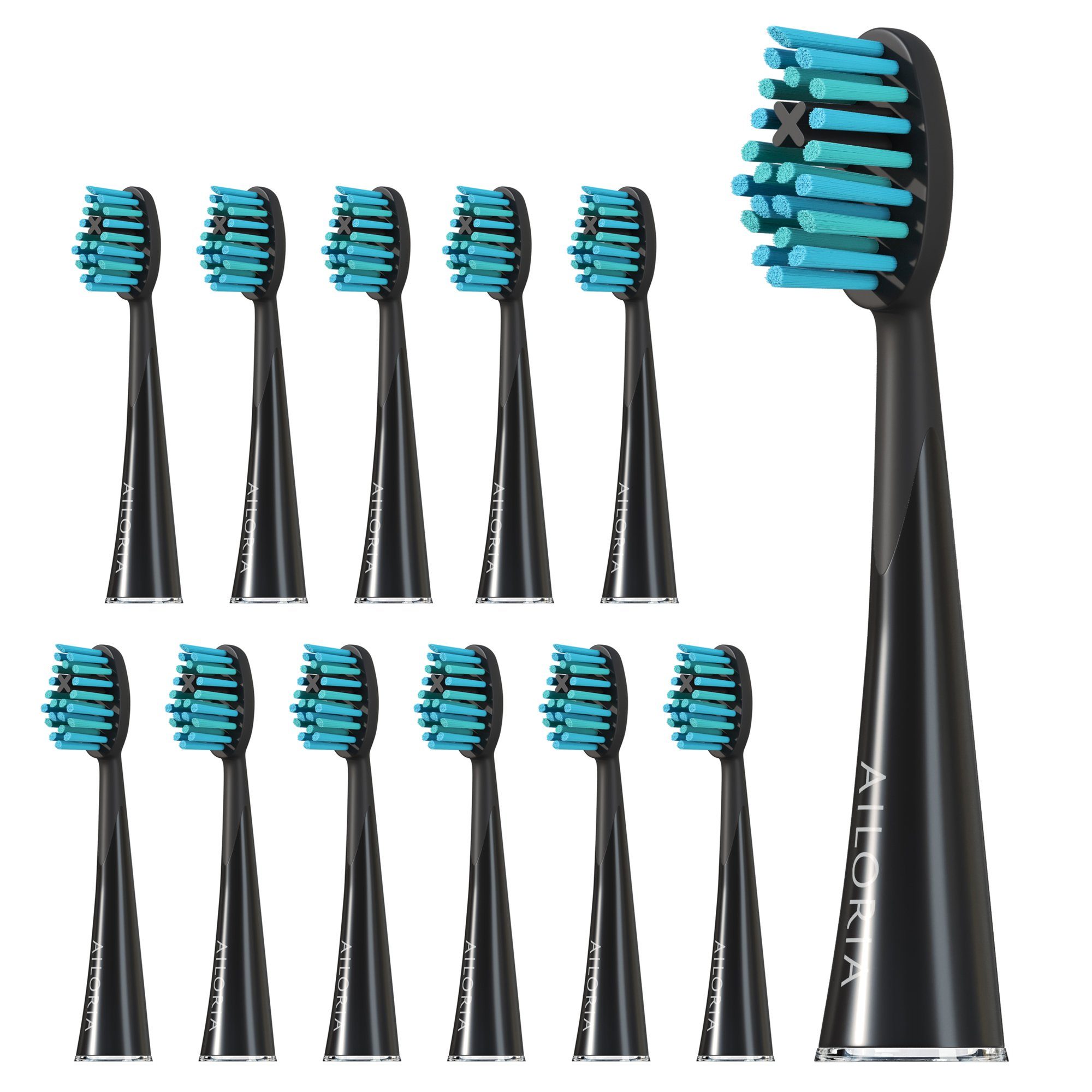 AILORIA Aufsteckbürsten SHINE BRIGHT Extra Clean Ersatzbürstenköpfe 12er, Ersatzbürstenköpfe Extra Clean Set für SHINE BRIGHT